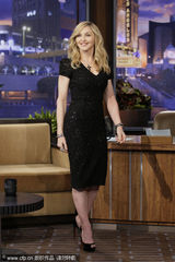 高清组图：54岁麦当娜低胸装上节目容光焕发