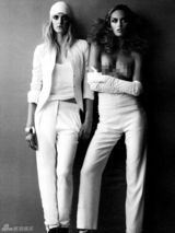 组图：超模坎蒂丝与安雅半裸时尚 中性风另类性感