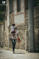 组图：张亮天天父子生活照温馨有爱