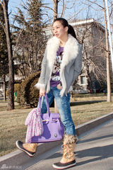 高清图：吴辰君变身可爱女生 俏皮春装搭配显瘦仔裤