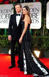 高清组图：科林-费斯携娇妻亮相红毯晒恩爱