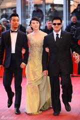 伊能静秦昊柏林挽手走红毯 戴情侣对戒动作亲昵