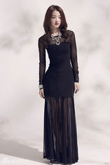 组图：张熙珍写真拍摄现场照 透视长裙清纯性感