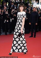 组图：米拉-乔沃维奇戛纳走秀 碎花长裙雷人