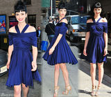 明星爱街拍36期：俊男美女各式蓝色搭配