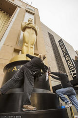 组图：奥斯卡红毯小金人奖杯夺目 群星蓄势待发