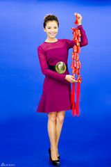 秦海璐刘涛红裙美颜喜洋洋 骏起菲阳齐贺年(图)