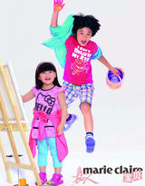 组图：天天王诗龄合拍时尚大片 书写色彩童年