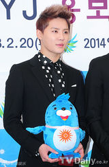 组图：JYJ担任2014仁川亚运会宣传大使