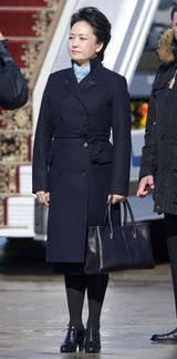 组图：彭丽媛出访频换装 时尚造型华美典雅