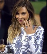 组图：卡戴珊秀15克拉鸽子蛋 爱情甜蜜忘情伤