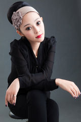 组图：“小范冰冰”杨慧娇变身熟女 黑衣尽显冷艳