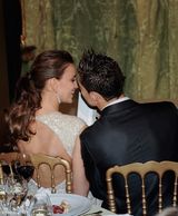 高清图：C罗携女友亮相亲密互动 伊莉娜秀美背