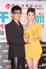 组图：刘青云任贤齐出席香港亚洲电影节记者会