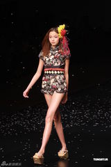 组图：香港时装节开幕 周秀娜谢婷婷等性感抗寒流