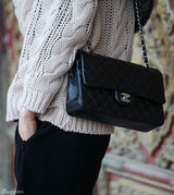 高清图：韩雪街拍LOOK粗毛线围巾带来冬日温暖