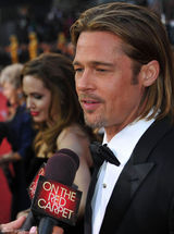 高清组图：安吉丽娜-朱莉携布拉德-皮特黑酷秒杀