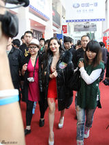 组图：干露露亮相北京车展 大尺度裸露引围观