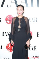 组图：刘嘉玲薄纱高开叉裙性感 谈梅姑遗物拍卖