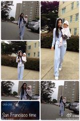 组图：李小璐贾乃亮携女美国度假 奢华房车曝光