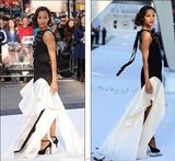 组图：《阿凡达》女星佐伊露美背 频踩礼服尴尬