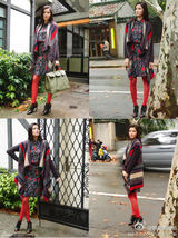 组图：明星爱街拍第8期男士大衣VS女士夹克棉服