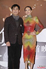 组图：章子怡七彩蛇女装抢镜 梁朝伟力撑王家卫