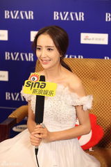 组图：佟丽娅明星慈善夜专访 白裙温婉露香肩