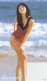 组图：张曼玉17岁泳装照曝光清纯可爱