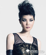 高清图：王菲黑色紧身皮衣亮相 尽显天后昔日风采