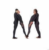 幻灯图：美国舞蹈演员用身体摆出26个英文字母造型