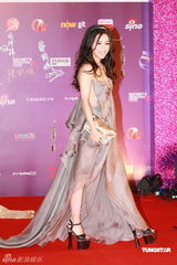 幻灯：香港金像奖颁奖红毯 张静初长裙飘逸