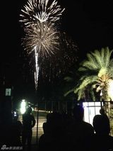 组图：郭晶晶南沙婚宴派对 现场鸣放烟花