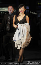 组图：北极光电影节圣彼得堡开幕 陈冲低胸裙秀乳沟