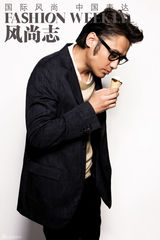 高清图：吴秀波写真登封面 大男人也爱搞怪风格