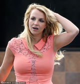 组图：布兰妮恋爱后发福上围暴增 与男友逛超市