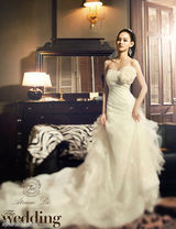 高清组图：韩星金尹慧婚纱写真变性感优雅美丽新娘