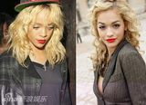 组图：英女歌手Rita Ora与蕾哈娜频撞衫被指抄袭