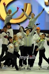 组图：韩滑冰公主金妍儿出席演出公开彩排