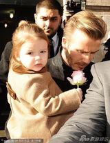 策划：七公主和萌爸贝克汉姆的亲密瞬间