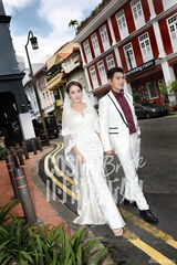 组图：严屹宽杜若溪登《时尚新娘》 婚纱照梦幻