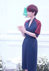 组图：宋佳紫红短发造型 率性都市女性味