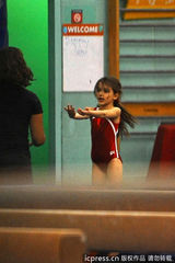 组图：小苏瑞猛练体操 奥运“种子”初长成