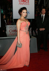 高清组图：黛米-洛瓦托粉色抹胸礼服爆乳亮相