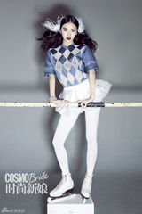 高清图：景甜奥运主题前卫新娘妆英姿飒爽