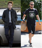 组图：帕丁森独自出街买午餐 满脸胡渣帅气不再