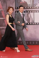 组图：方皓文金像奖红毯黑裙保守 不露事业线