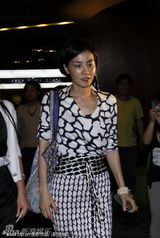 组图：王菲李亚鹏影院看电影 波点衣裙干练知性