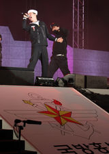 高清图：韩国演艺士兵演唱会 KARA和f(x)到场助兴