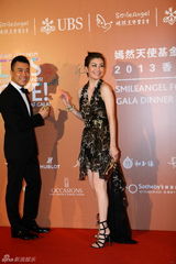 群星闪耀嫣然基金晚宴 王菲旗袍装与李亚鹏恩爱